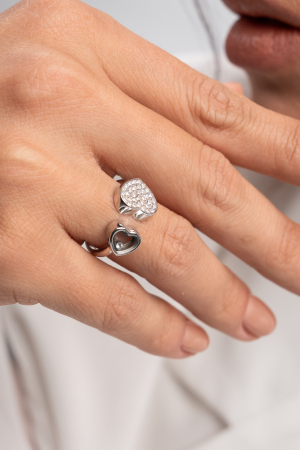 Inel White Hearts [1]