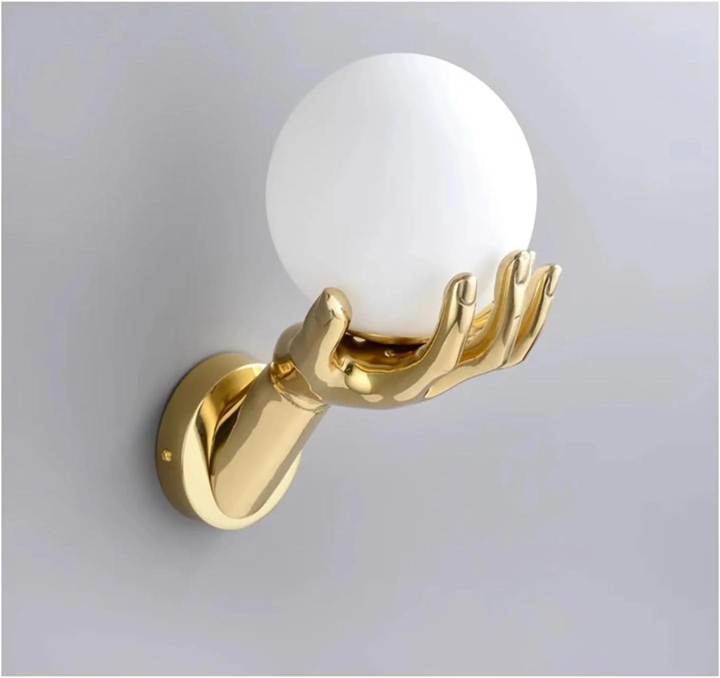 Aplica AP3618 metal auriu cu glob din sticlă albă mată, soclu E27 [2]