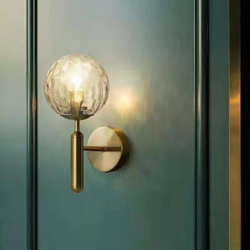 Aplica de perete 23027 GD – Metal auriu și glob sticlă, suport bec E27 [2]