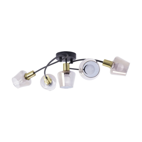 Lustre cu becuri - AYRA E14 5G BLACK/GOLD 04961
