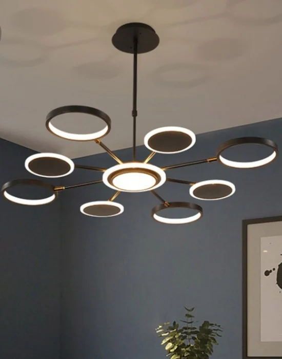Lustre LED - Lustră 290/8 LED 92W, reglabilă 3000K-4000K-6500K, metal și acril, 90x50 cm, modern-minimalist