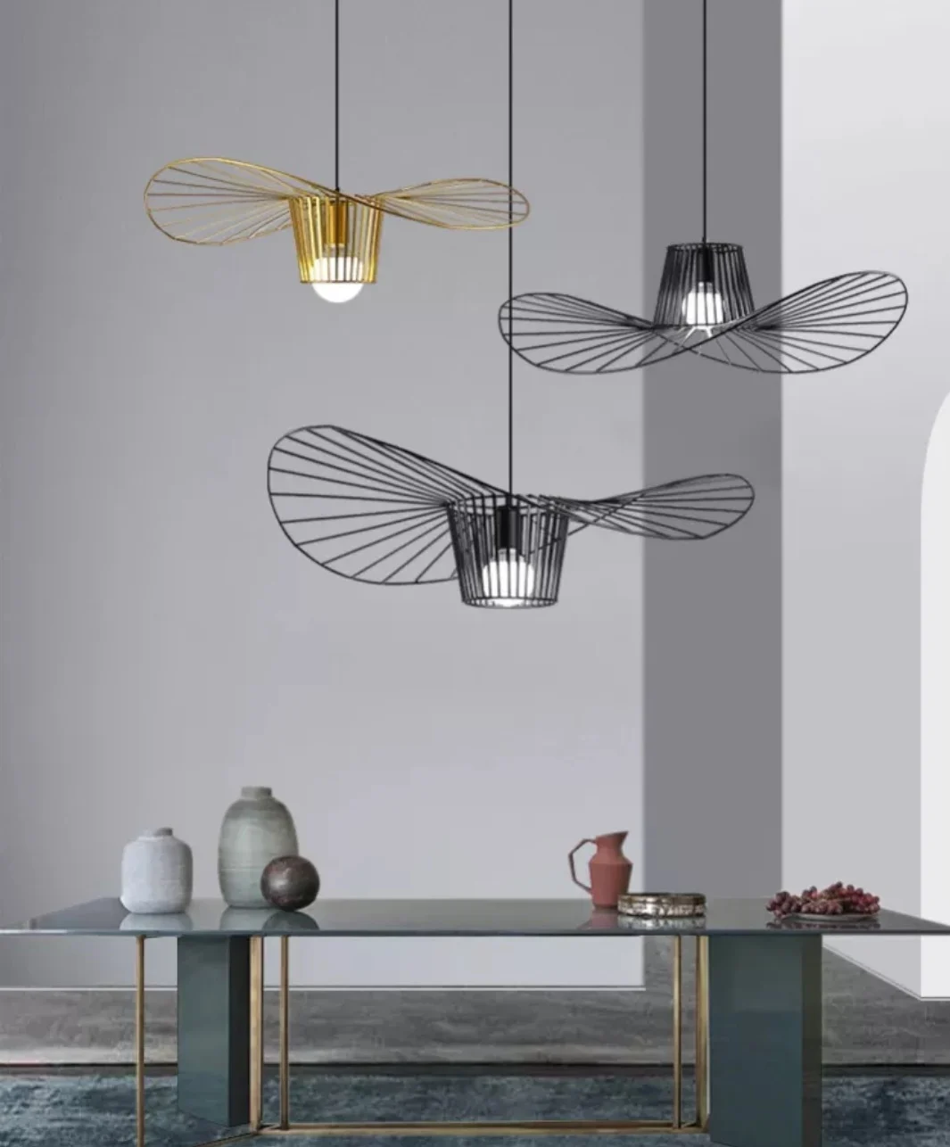 Lustre cu becuri - Lustră 80025/600 GD din metal auriu, diametru 60 cm, înălțime reglabilă, 1xE27