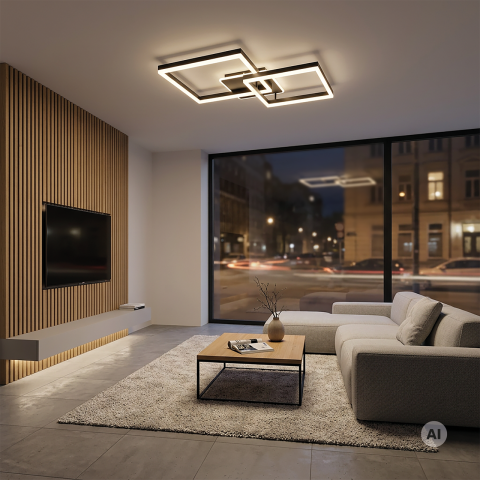 Plafoniere - NOLAN LED 3D BLACK 45W NW 04969