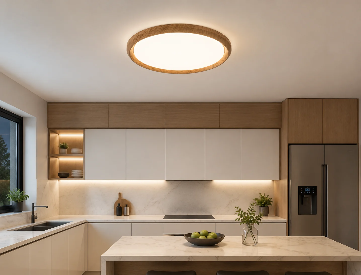 Plafoniere - Plafonieră LED 8592/400 – 48W, Metal/Plastic, Diametru 40 cm, Design Modern