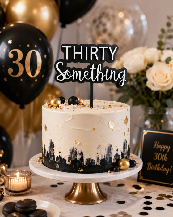 Cake Topper aniversar pentru adulți  – "X Something" [2]