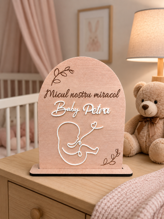 Decor personalizat cu nume – Micul nostru miracol [2]