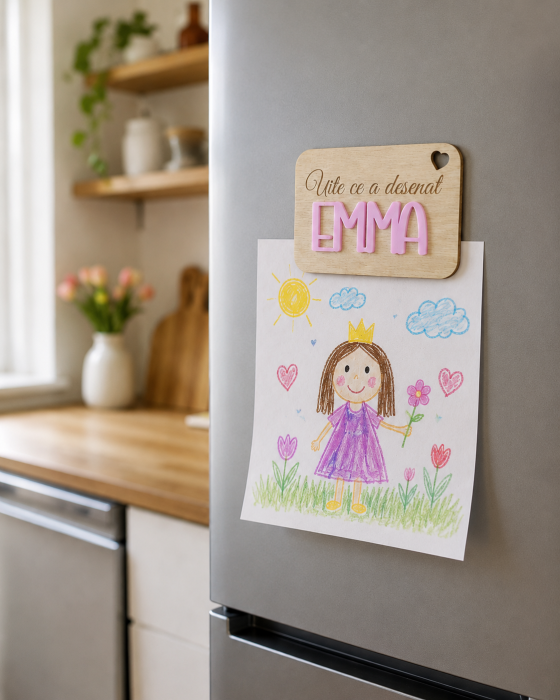 Magnet personalizat pentru desene – „Uite ce a desenat” [2]