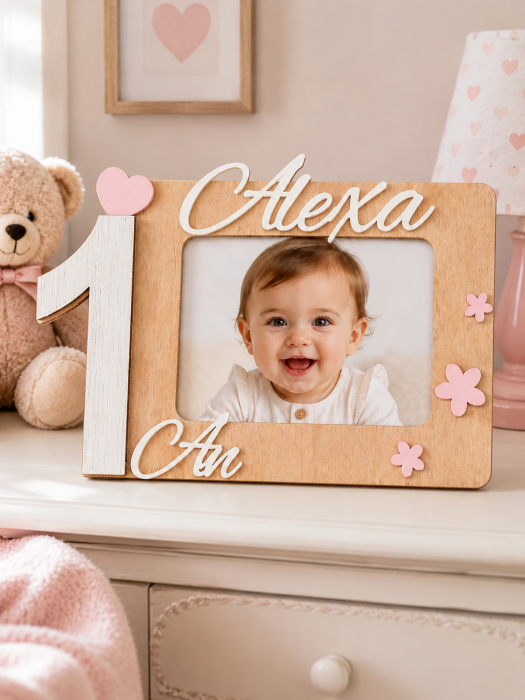 Ramă foto personalizată aniversare – Model Flori [2]