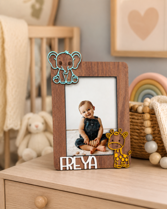 Ramă Foto Personalizată cu Nume – Model Elefant [2]