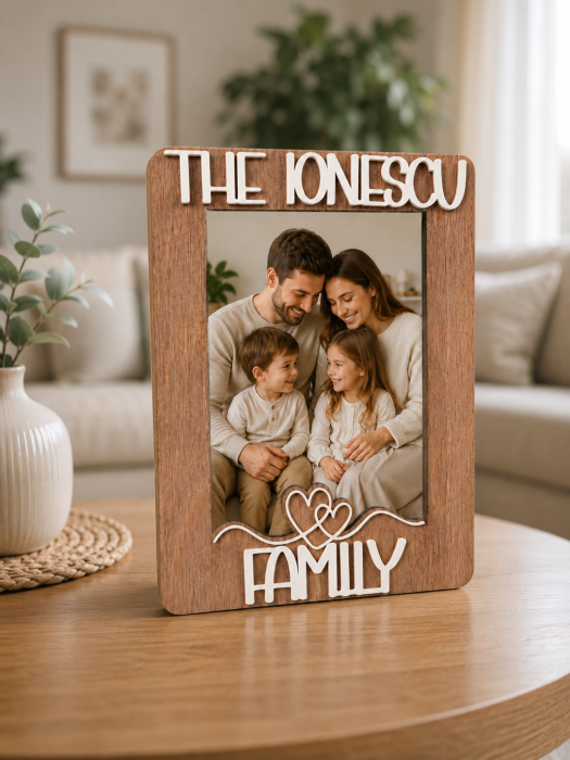 Ramă Foto Personalizată pentru Familie – Cu Nume de Familie [2]