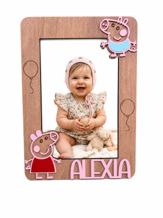 Produse - Ramă Foto Personalizată cu Nume – Model Purceluș