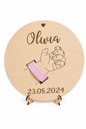 Decor - Suport Personalizat pentru Brățara de Maternitate – Model Prima Amintire
