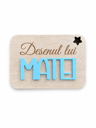 Magneți - Magnet personalizat pentru desene – „Desenul lui”