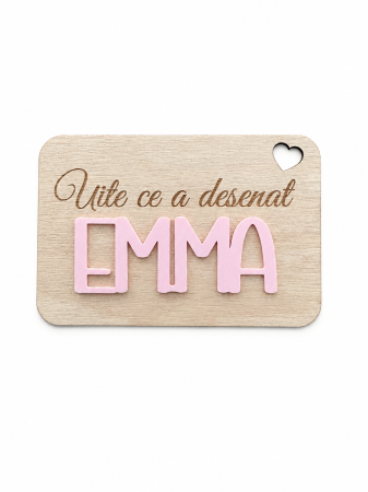 Magneți - Magnet personalizat pentru desene – „Uite ce a desenat”