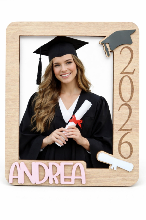 Produse - Ramă Foto Absolvire Personalizată cu Nume și Anul Promoției