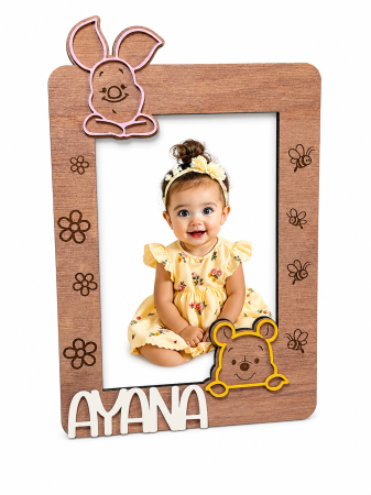 Produse - Ramă Foto Personalizată cu Nume - Model Ursuleț