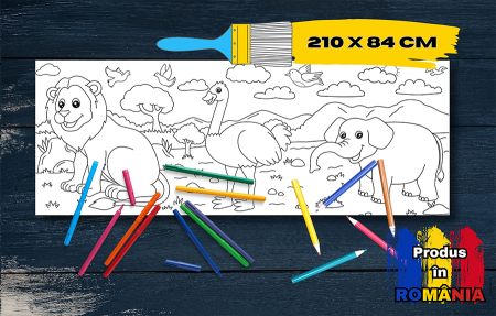 Produse - Banner de Colorat Animale Safari