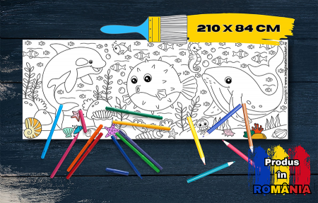 Produse - Banner de Colorat Aventură Subacvatică