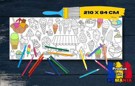Produse - Banner de Colorat Înghețată