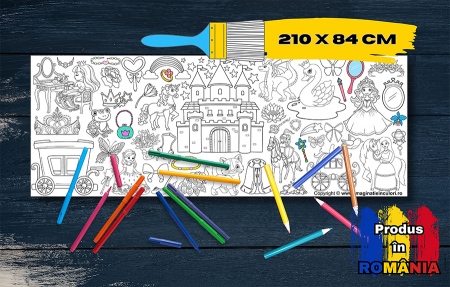 Produse - Banner de Colorat Lumea Prințeselor