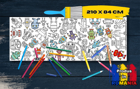 Produse - Banner de Colorat Roboți
