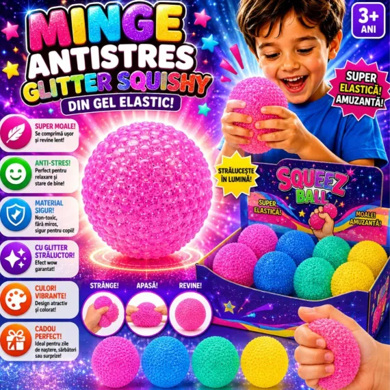 Minge Antistres Squishy Glitter 6.5cm [2]