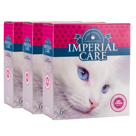 Imperial Care Baby Powder - nisip-pisici-antimiros-imperial-care-baby-powder-3-x-6-litri