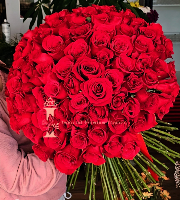 Buchet 101 trandafiri roșii premium – flori naturale [1]