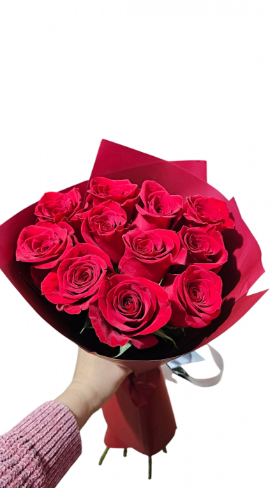 Buchet 11 trandafiri roșii – Aranjament elegant [1]