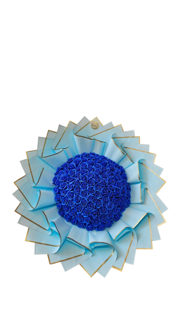 101 Trandafiri din Săpun - Buchet 101 trandafiri albaștri din săpun – Imperial Premium Flowers