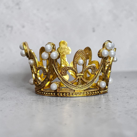 Accesorii - Coroniță Mică Decorativă din Plastic cu Perle