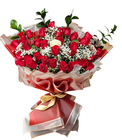 Buchete de Flori Naturale - Buchet Deluxe 37 trandafiri