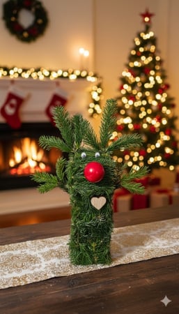 Colectie de Craciun - Ren din Brad Natural Nobilis – Decor Crăciun