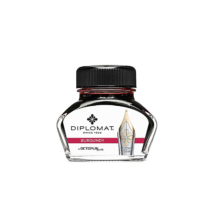 Calimara cu cerneala Diplomat Octopus, 30 ml - visiniu [2]