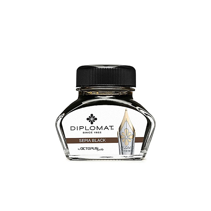 Calimara cu cerneala Diplomat Octopus, 30 ml - negru sepia [2]