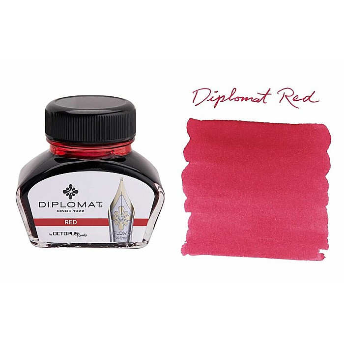 Calimara cu cerneala Diplomat Octopus, 30 ml - rosu [2]