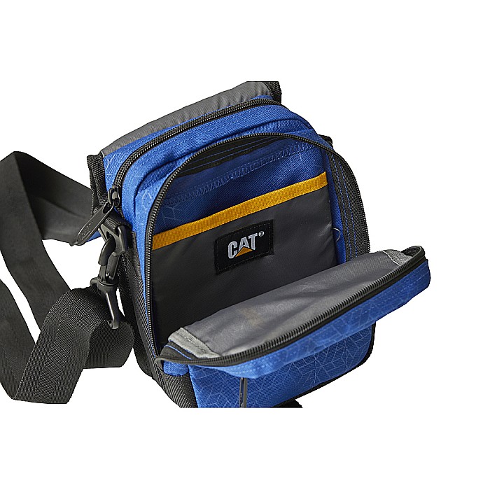 Geanta tableta CATERPILLAR Millennial Classic - Ronald, material 600D HD polyester - negru/bleumarin [4]