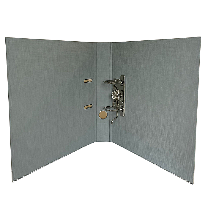 Biblioraft A4, plastifiat PP/PP, margine metalica, 75 mm, Optima Premium - gri [2]