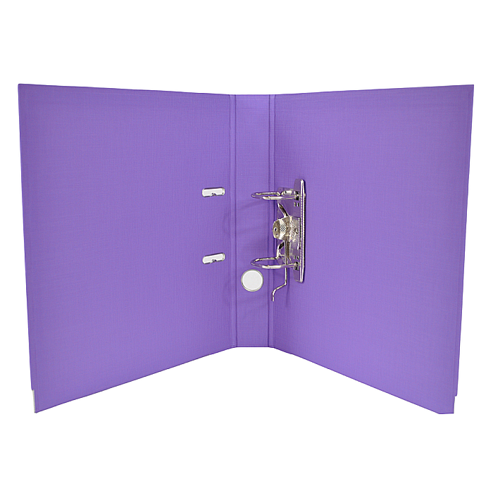 Biblioraft A4, plastifiat PP/PP, margine metalica, 75 mm, Optima Premium - violet [2]