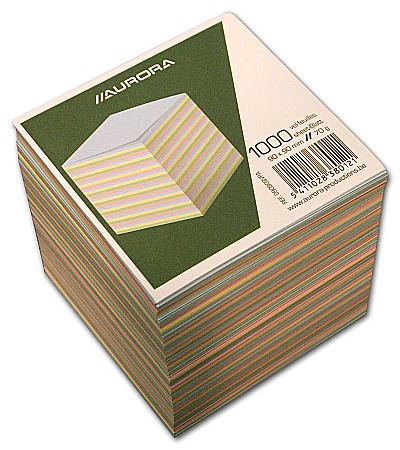 Cuburi din hartie - Rezerva cub hartie color 9x9x9cm AURORA