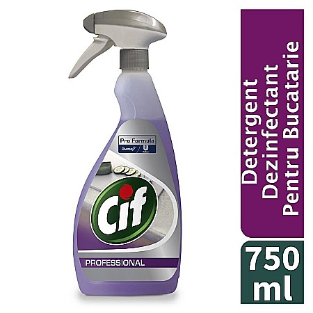 Detergent dezinfectant suprafete bucatarie Cif Safeguard Profesional spray 750ml