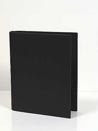Caiet mecanic 2 inele - D25mm, coperti carton plastifiat PVC, A5, AURORA - negru