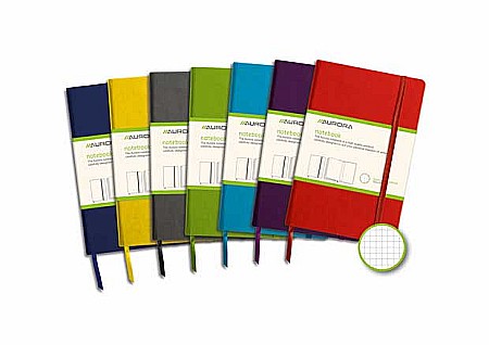 Produse din hartie - Caiet cu elastic, coperti rigide, 95 x 145 mm, 96 file - 80g/mp, hartie cream, AURORA - matematica