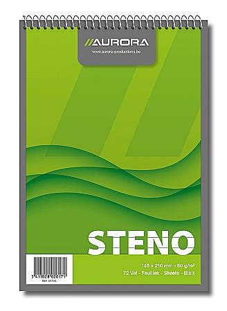 Bloc notes-uri - Blocnotes cu spirala, A5, 72 file - 60g/mp, liniat stanga, AURORA Office - dictando