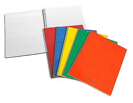Caiet cu spirala, A4, 60 file - 80g/mp, coperti carton cretat, AURORA - matematica