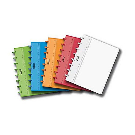 Produse din hartie - Caiet A5, 72 file - 90g/mp, coperta PP transparent color, AURORA Adoc - dictando