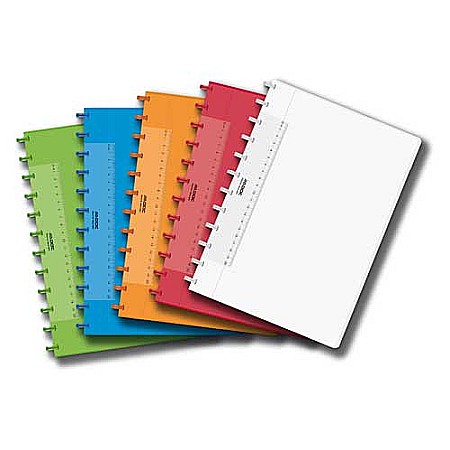 Produse din hartie - Caiet A4, 72 file - 90g/mp, coperta PP transparent color, AURORA Adoc - dictando