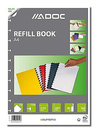Produse din hartie - Rezerva caiet A4, 72 file - 90g/mp, AURORA Adoc - matematica