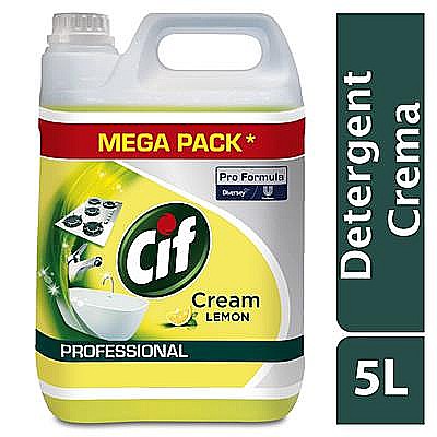 Detergenti baie - Crema curatat suprafete Cif Profesional Lemon 5L