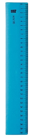 Rigle - Rigla flexibila din plastic, 30cm, ALCO - albastru transparent